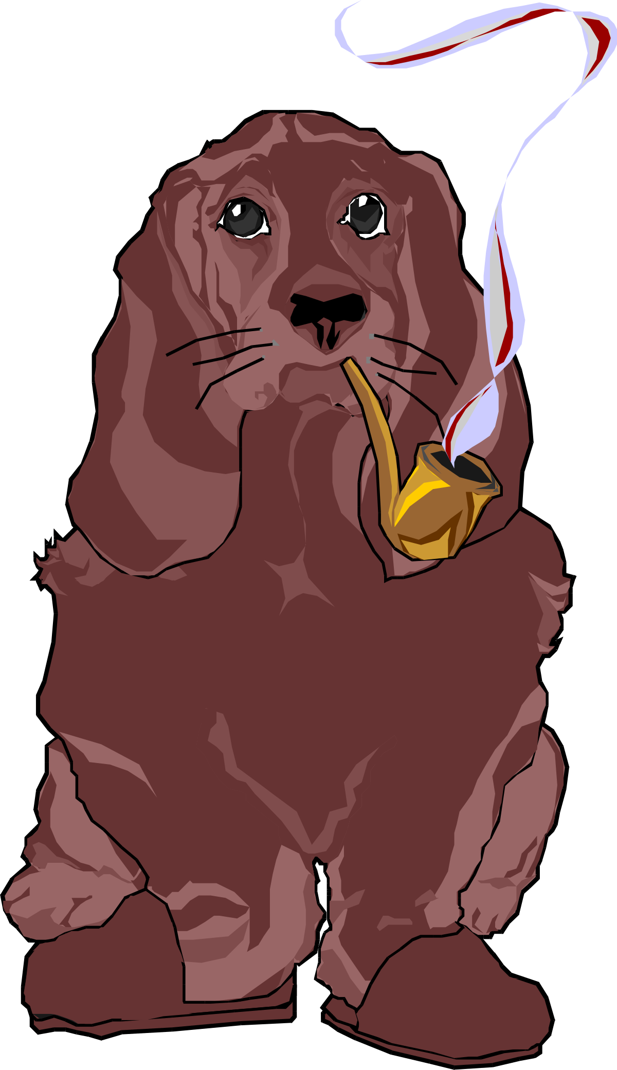 Brown Bear with Pipe - Charming Clipart for Every Occasion