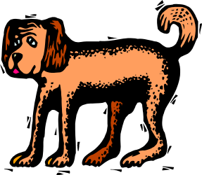 Dog Clipart on Black Background - Playful Canine Images