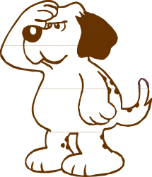 Cartoon Dog with Big Smile Clipart - Fun and Playful Graphics