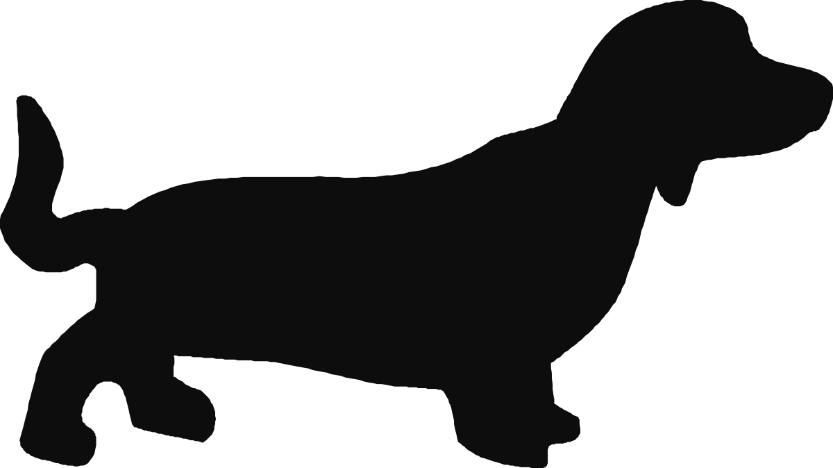 a black and white silhouette of a dog clip art png transparent Silhouette of a Dog - Elegant Black and White Clipart