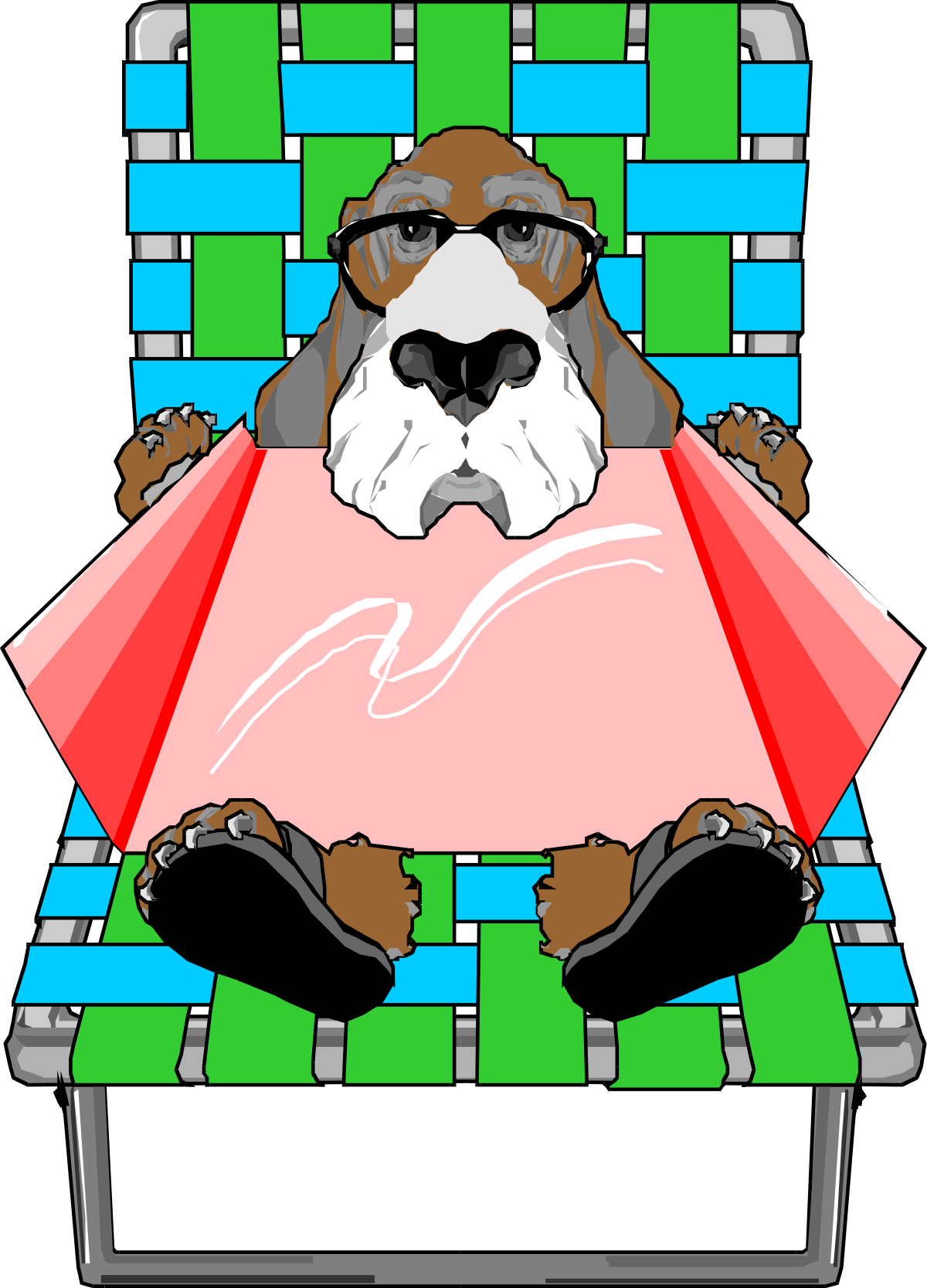 a dog sitting in a chair with a blanket clip art png transparent Dog Sitting in Chair with Blanket - Cozy Clipart Illustration