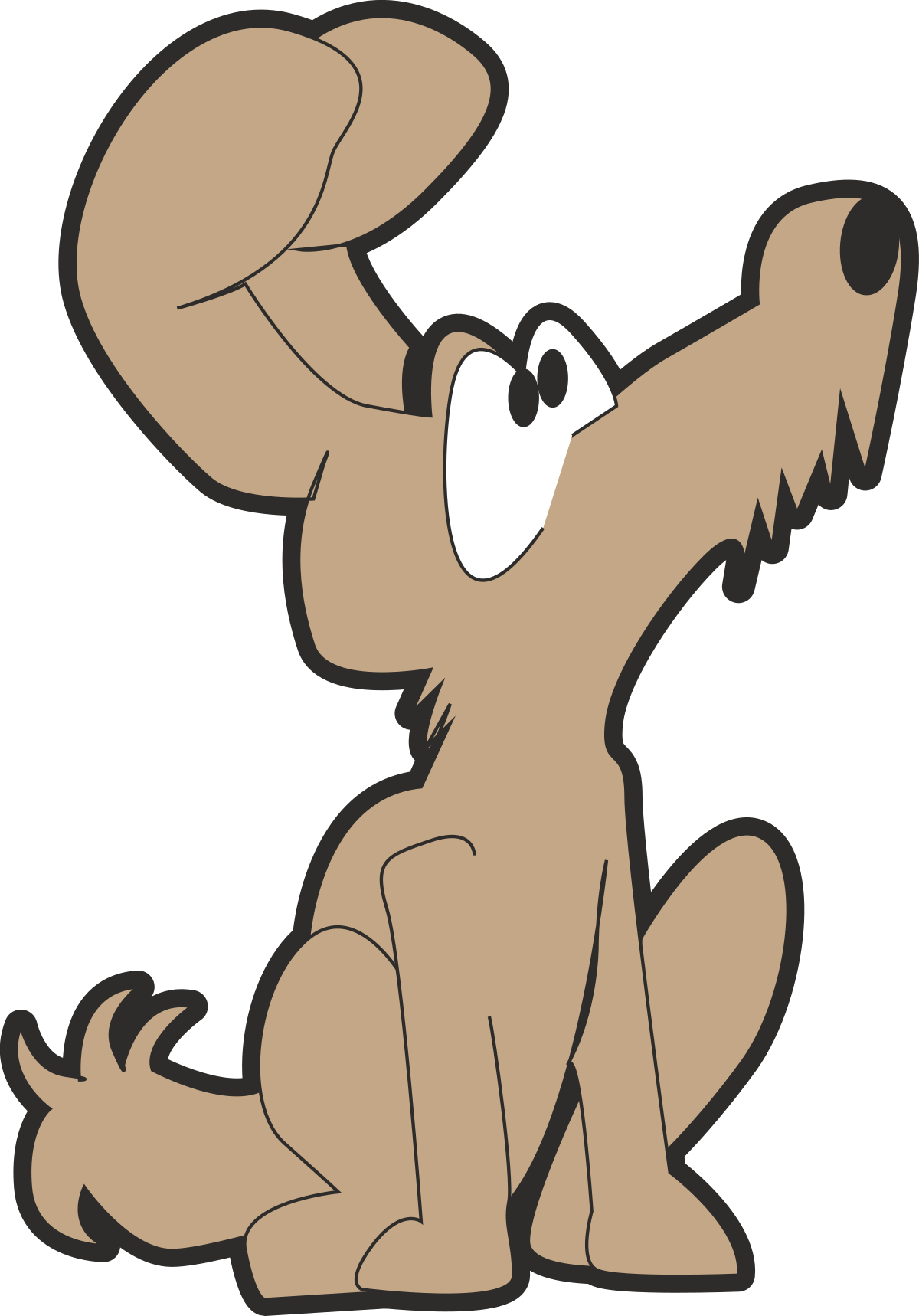 a cartoon dog sitting down with its paw raised clip art png transparent Cartoon Dog Sitting with Raised Paw - Playful Clipart for All Needs