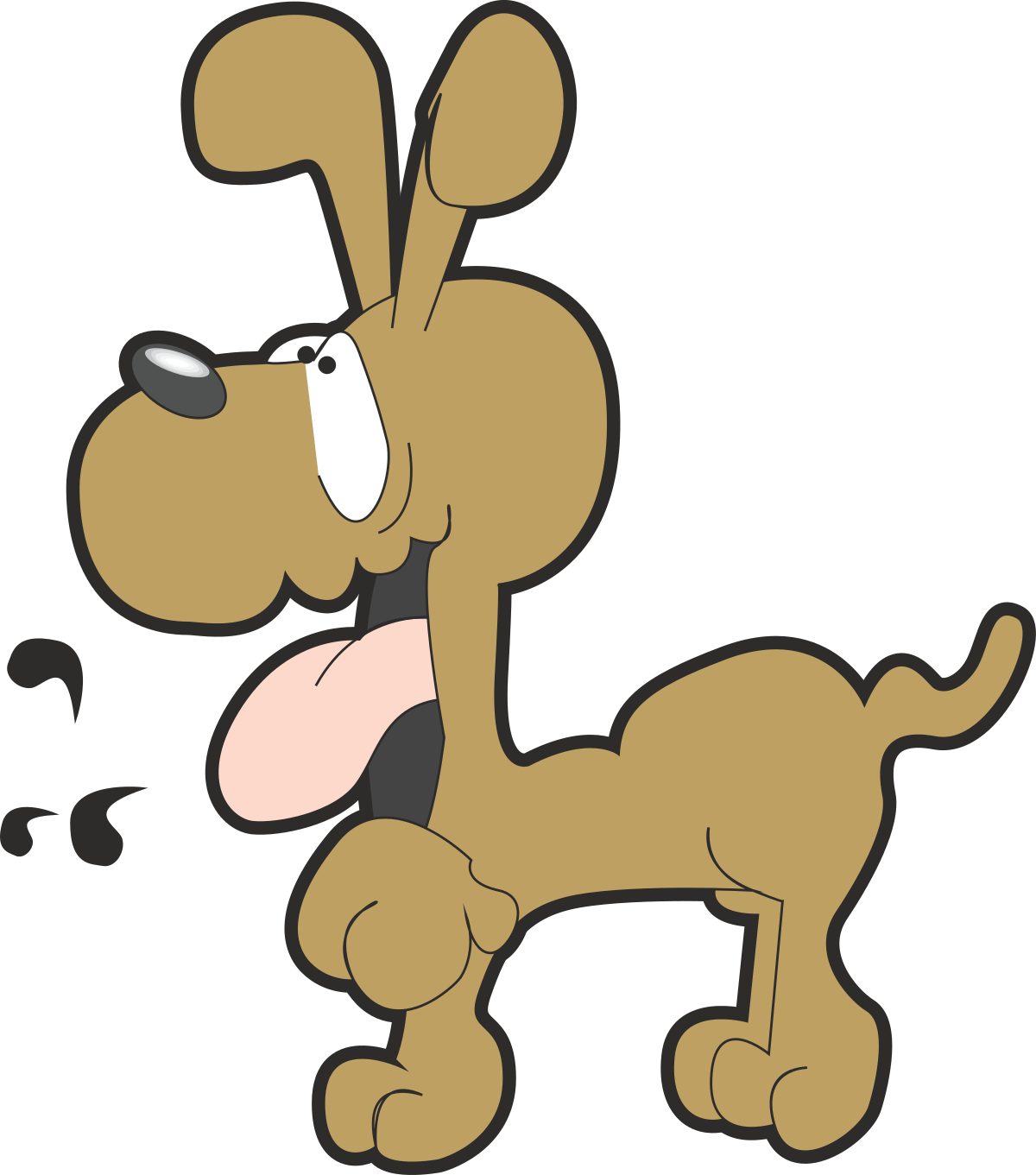 Cartoon Dog with Big Nose Clipart - Playful and Whimsical Character