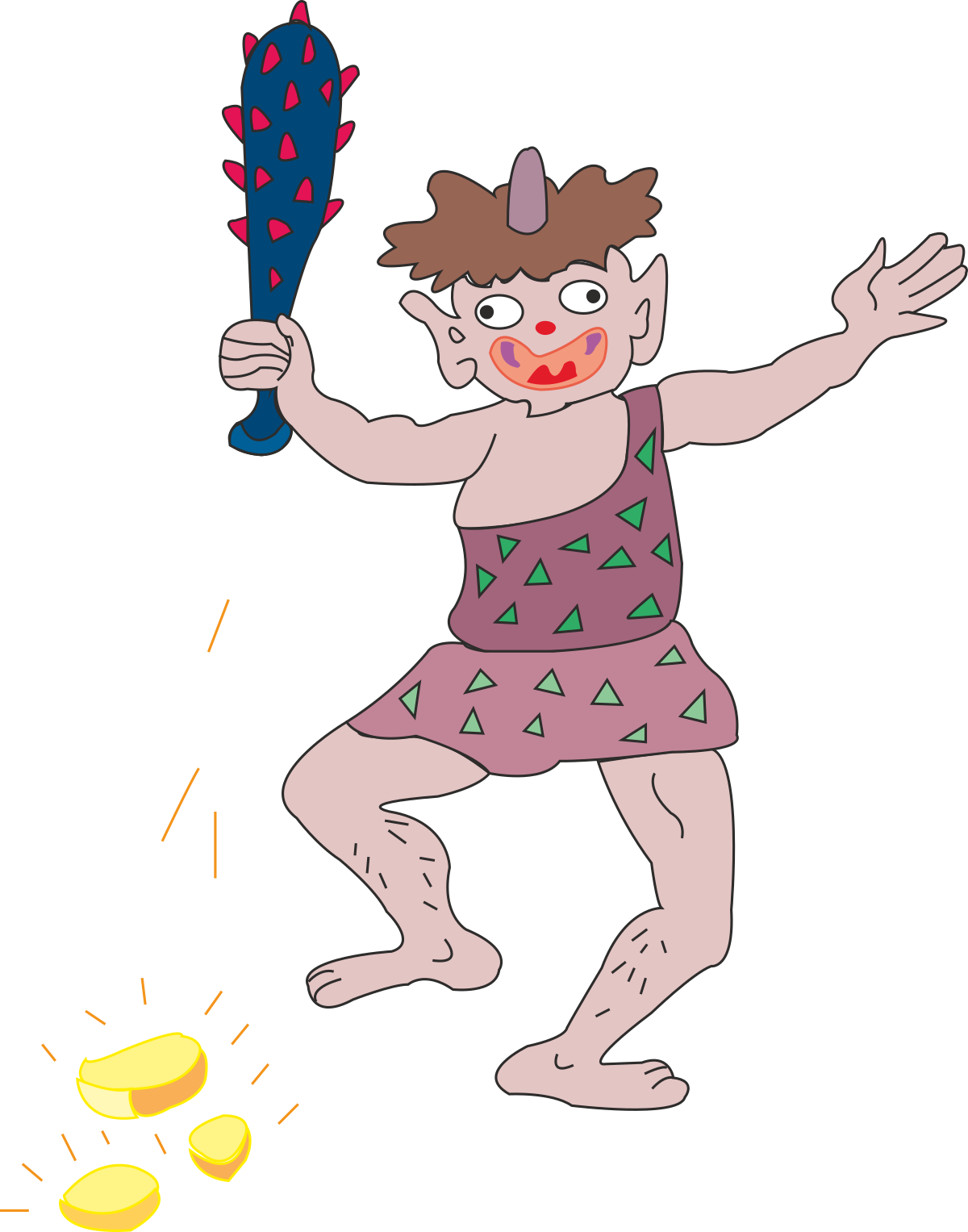 Cartoon Character Holding Heart-Shaped Balloon Clipart