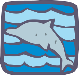 Dolphin Jumping Out of Water Clipart  Energetic Marine Scene