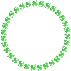 Green Hearts Circle Clipart for Business Borders