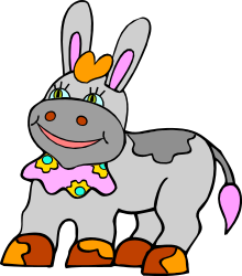 Cartoon Donkey with Bow Tie Clipart: Fun and Whimsical Characters