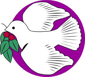 White Dove with Holly Branch Clipart for Peaceful Themes