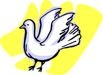 White Dove Bird with Wings Spread - Elegant Clipart for Diverse Uses