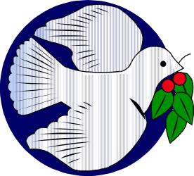Dove with Holly Branch Clipart - A Symbol of Peace and Joy