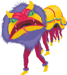 Cartoon Character Clipart: Fun Big-Headed Character with Big Mouth