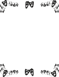 Black and White Cat Borders Clipart for Leisure and Drama Themes