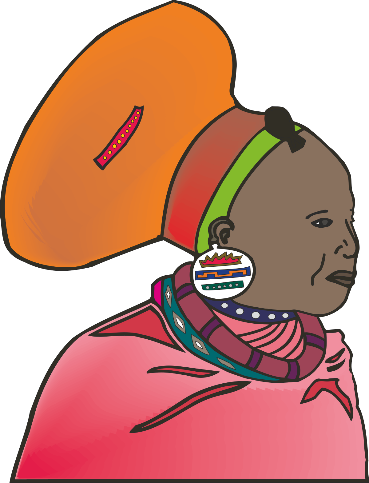 Woman with Hat and Scarf Clipart: Stylish and Elegant Illustrations