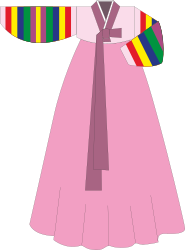 Pink Dress with Colorful Stripes and Sash - Vibrant Clipart for Fashion Projects