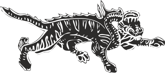 Black and White Tiger Running Clipart for Dynamic Designs