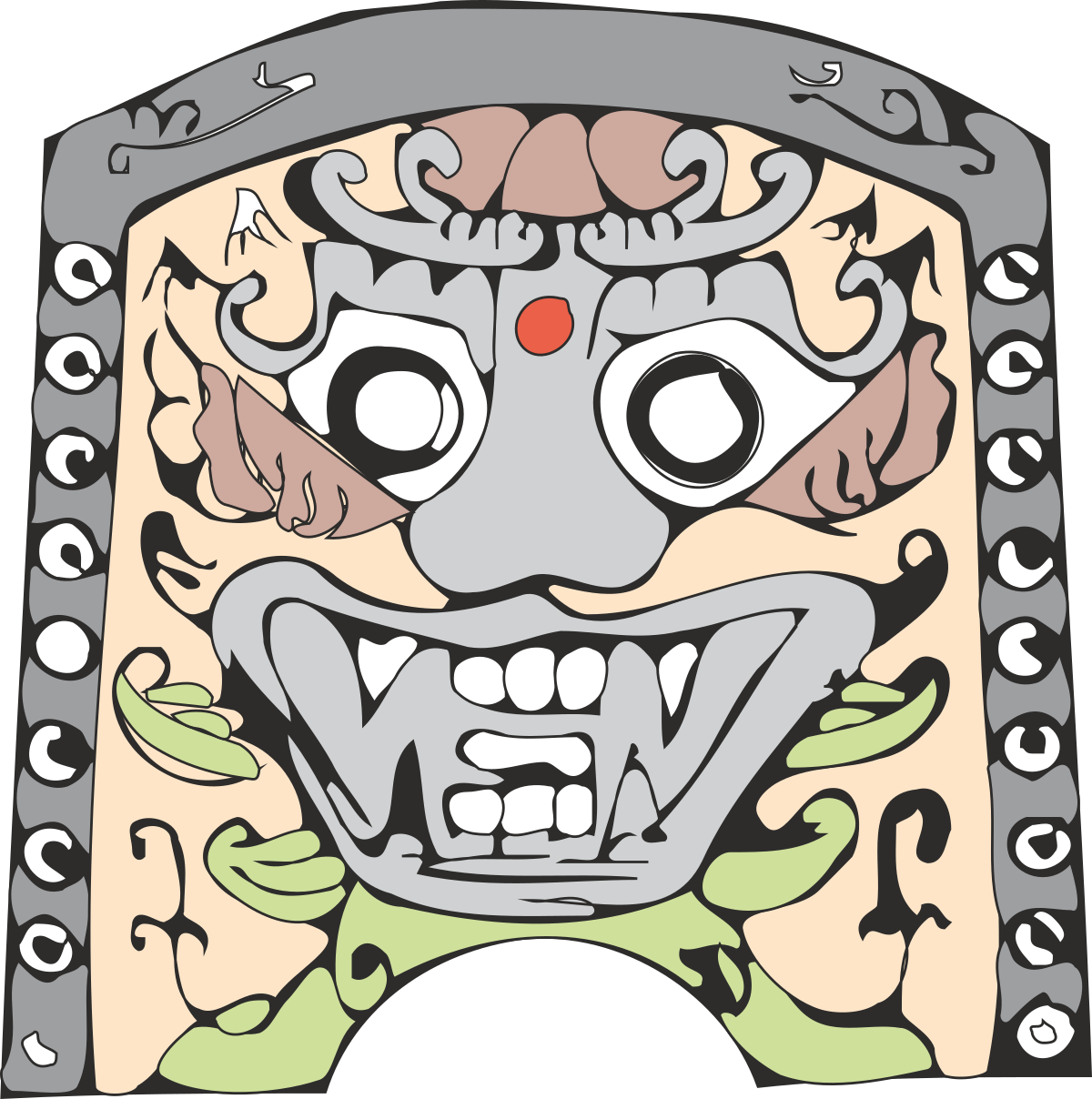 Cartoon Demon with Big Mouth - Whimsical Clipart