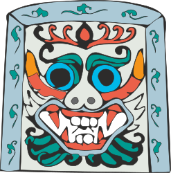 Clown Clipart: Fun Cartoon with Blue Eyes and Red Nose