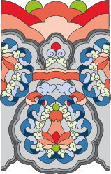 Vibrant Traditional Korean Flower Pattern Clipart for Stunning Designs