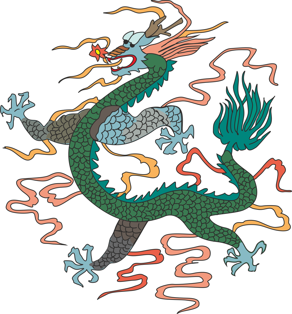 Dragon Clipart with Fiery Breath: Enchanting Fantasy Imagery