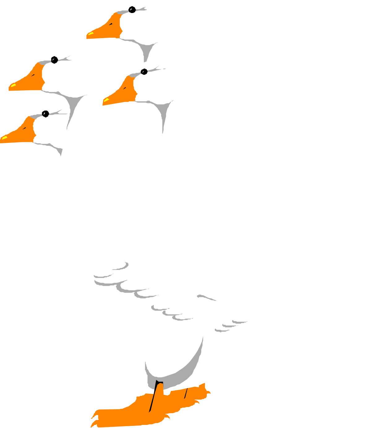 Free Clipart of Two Ducks: Charming and Playful Illustrations