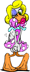 Cartoon Character with Pink Hat and Sunglasses Clipart