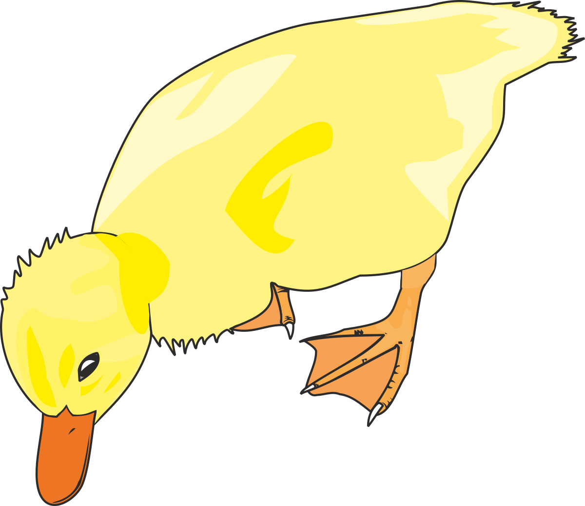 a yellow duck with a black background clip art png transparent Yellow Duck Clipart on Black Background - Vibrant and Playful Imagery
