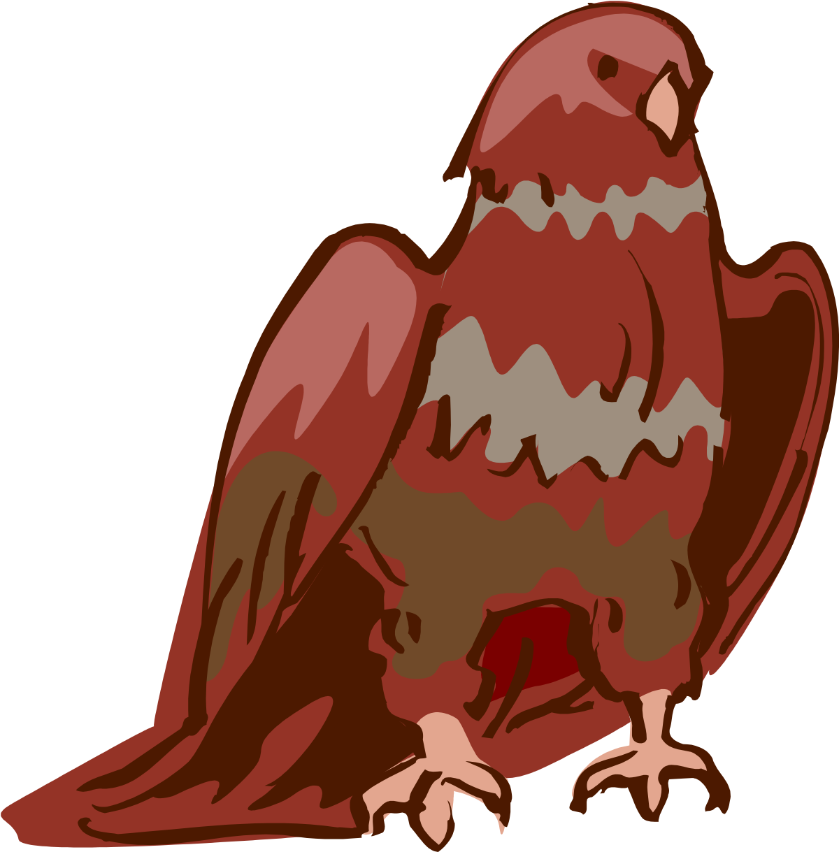 Red Bird on Black Background Clipart for Stunning Visuals