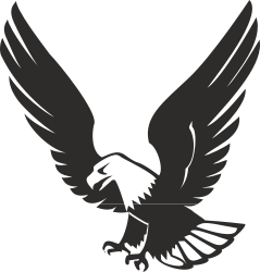 Eagle with Wings Clipart - Majestic Bird of Prey