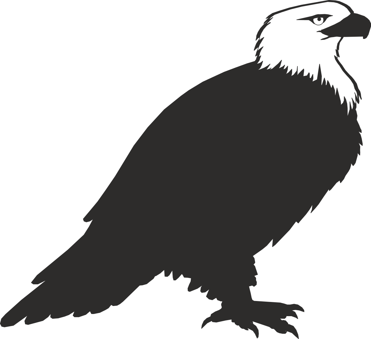 an eagle silhouetted on a black background clip art png transparent Eagle Silhouette on Black Background - Stunning Clipart for Your Projects