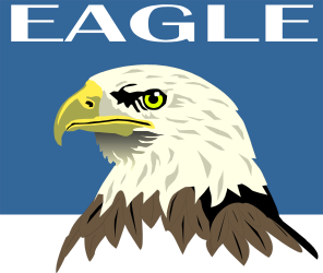 Eagle Clipart: Majestic Eagle with Text for Creative Projects