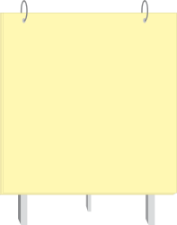 Borders and Leisure: Yellow Sign with Metal Pole Clipart for Creative Projects