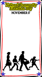 Black and White Family Silhouette Clipart for Holiday Borders