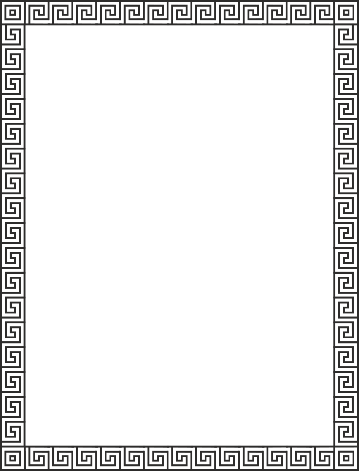 Egyptian Borders and Frames - Elegant Greek Pattern Clipart