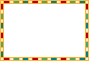 Colorful Egyptian Square Frame with Borders and Patterns Clipart