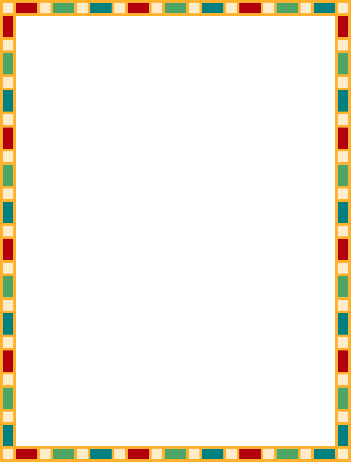 Colorful Patterned Square Frame Clipart - Vibrant Borders for Your Designs