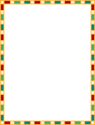 Colorful Patterned Square Frame Clipart - Vibrant Borders for Your Designs