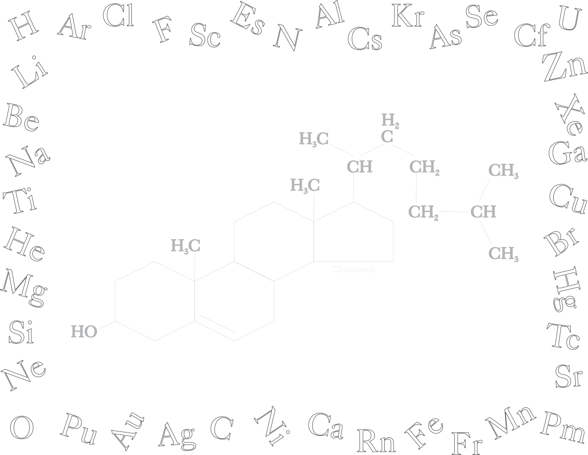 Creative Borders and Frames Clipart: Chemical Structure of Benzene