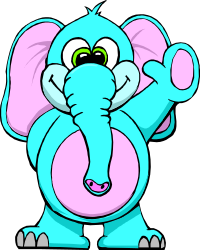 Elephant Clipart with Big Trunk for Fun and Creative Projects