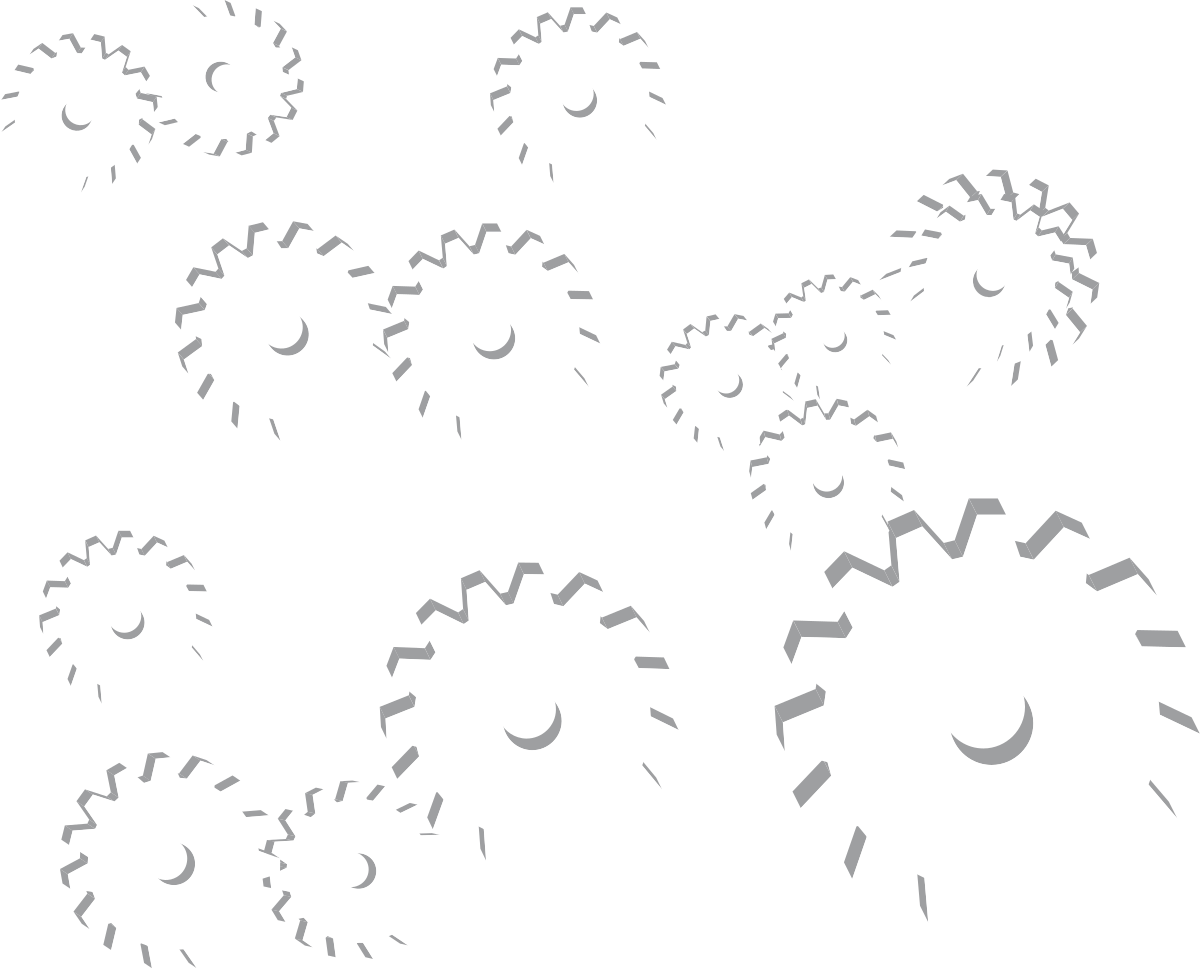 Embossed Business Borders with Gears - Clipart Set for Professional Designs