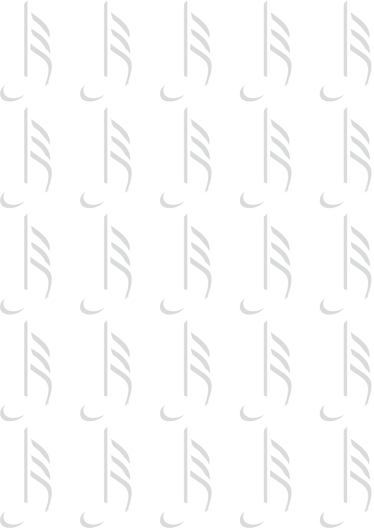 a black and white pattern with musical notes clip art png transparent Musical Notes Embossed Borders Clipart - Black and White Designs