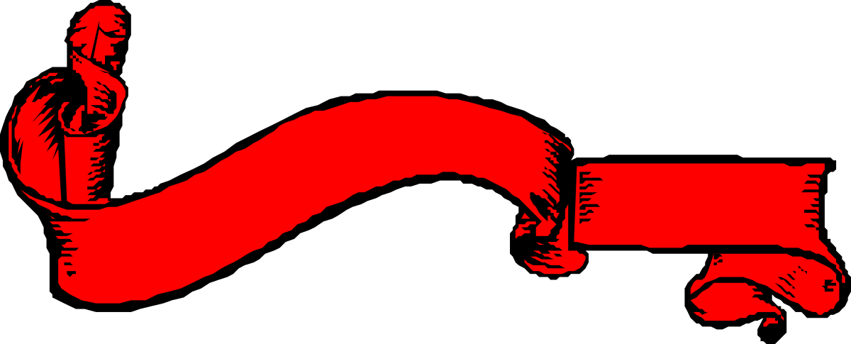 Family Tree Borders and Shields - Red and Black Silhouette of a Man on Horse Clipart