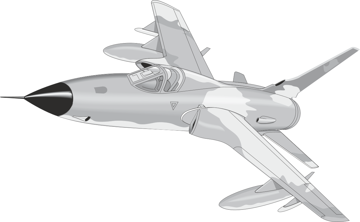 Fighter Jet Flying in the Air - Dynamic Clipart Collection