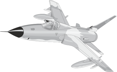 Fighter Jet Flying in the Air - Dynamic Clipart Collection