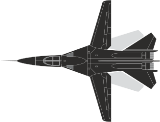 Jet on Black Background Clipart for Dynamic Graphics