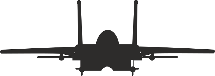 Airplane Silhouette Clipart  Stylish Black and White Design