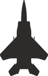 Fighter Jet Silhouette - Stunning Black and White Clipart