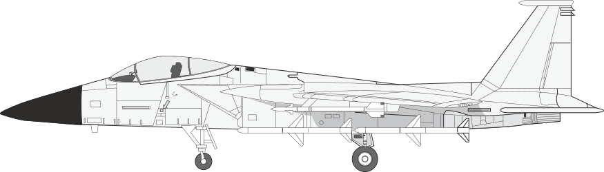 Fighter Jet Clipart on Black Background  Stunning Vector Graphics
