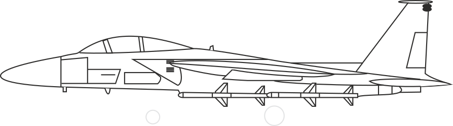 Jet Outline Clipart: Black and White Design for Instant Use