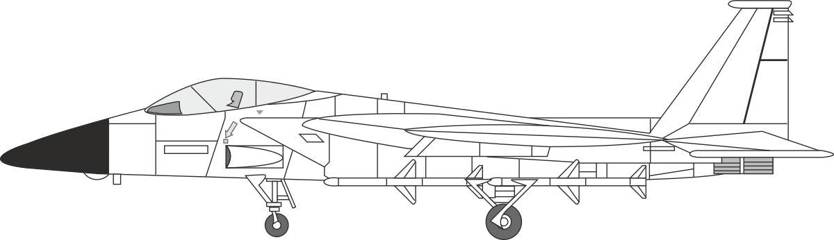 Fighter Jet Clipart on Black Background for Stunning Visual Impact
