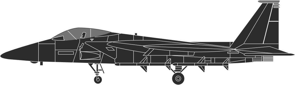 Fighter Jet Clipart with Striking Black and White Background